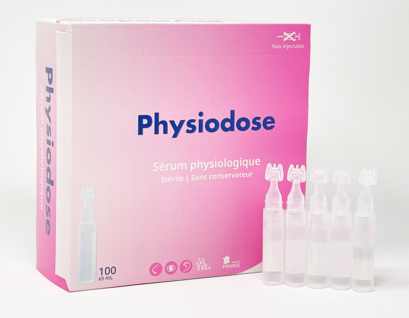 100 doses de 5ml - Physiodose - Serum physiologique - Gilbert