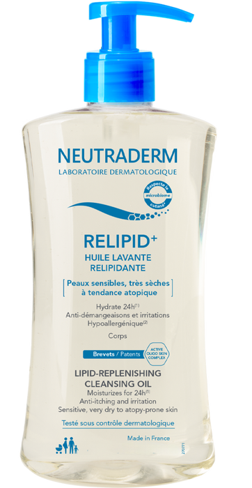 1 litre - RELIPID+  - Huile lavante relipidante - Neutraderm