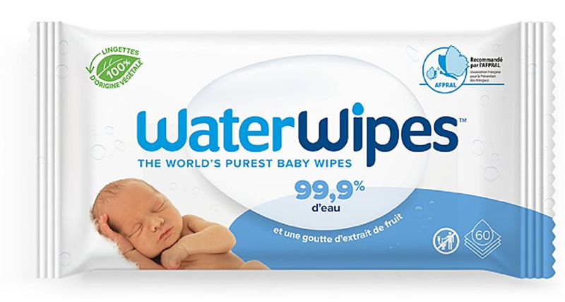 60 lingettes WaterWipes - 99.9% d'eau et une goutte d'extrait de fruit