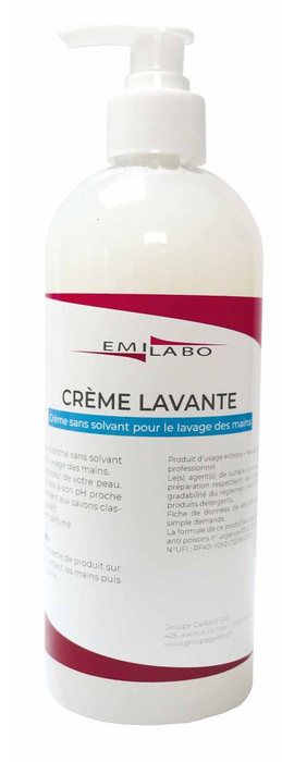 500 ML - Crème lavante sans solvant pour le lavage des mains - Emilabo
