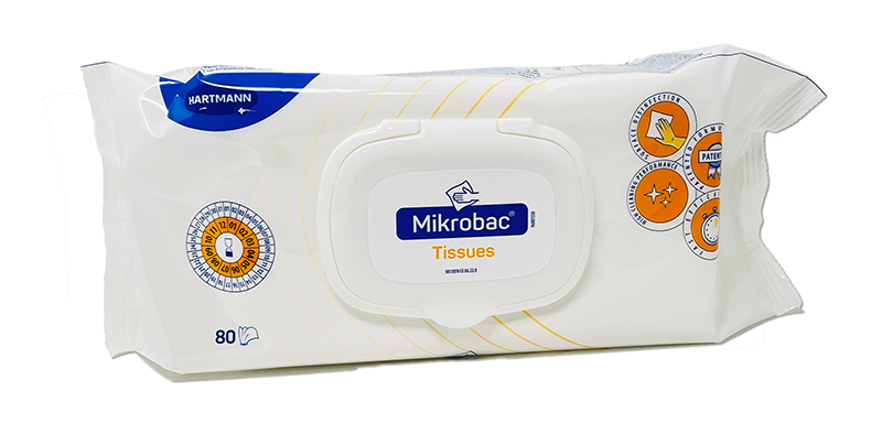 80 Lingettes Mikrobac Tissues sans alcool  - Hartmann