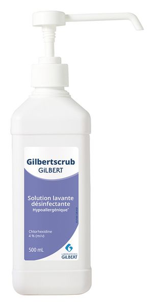 500ml - Gilbertscrub solution lavante désinfectante  hypoallergénique - Gilbert