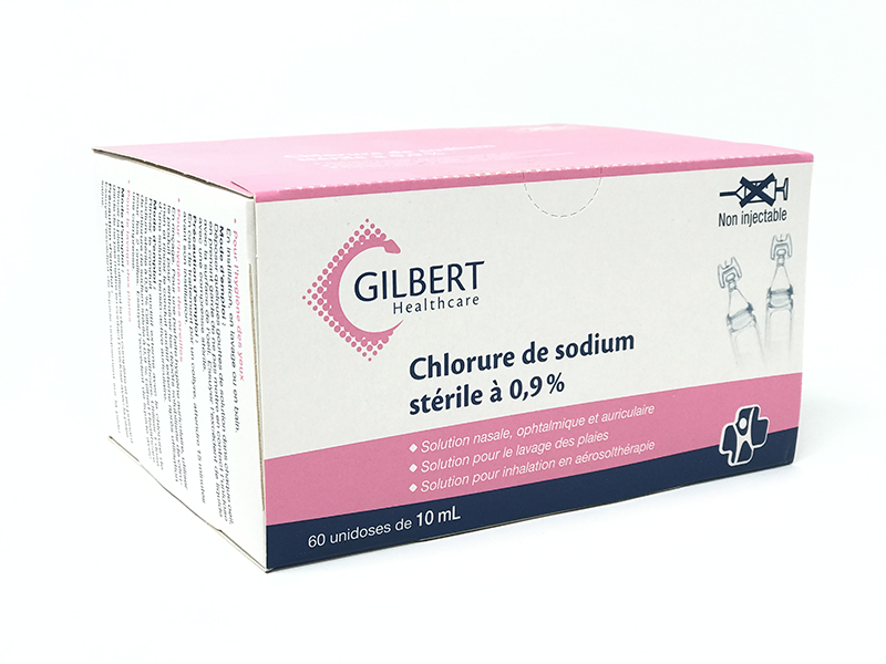 60 doses de 10ml - Physiodose - Chlorure de sodium stérile à 0.9% - Gilbert